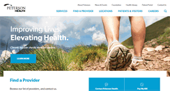 Desktop Screenshot of petersonhealth.com